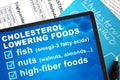 Cholesterol lowering foods Royalty Free Stock Photo