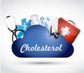 cholesterol medical icons illustration design