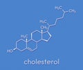 Cholesterol molecule. Essential component of cell membranes and precursor of steroid hormones, bile acids and vitamin D. Skeletal