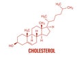 Cholesterol molecule, vector chemical formula Royalty Free Stock Photo