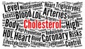 Cholesterol word cloud concept Royalty Free Stock Photo