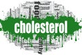 Cholesterol word cloud Royalty Free Stock Photo