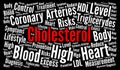 Cholesterol word cloud illustration Royalty Free Stock Photo