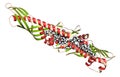 Cholesteryl ester transfer protein (CETP), 3D rendering. Potential drug target in atherosclerosis therapy. Cartoon representation