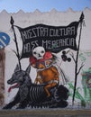 Cholula, Mexico-November 7, 2016: Mexican Graffiti Royalty Free Stock Photo
