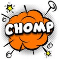 chomp Comic bright template with speech bubbles on colorful frames