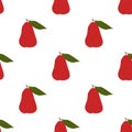 Chompu Fruit. Seamless Vector Patterns