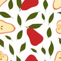 Chompu Fruit. Seamless Vector Patterns