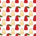 Chompu Fruit. Seamless Vector Patterns