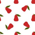 Chompu Fruit. Seamless Vector Patterns