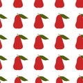 Chompu Fruit. Seamless Vector Patterns