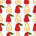 Chompu Fruit. Seamless Vector Patterns