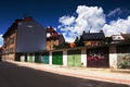 2016/06/18 - Chomutov city, Czech republic - nice dark blue sky with large white clouds