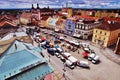 18/06/2016 Chomutov city, Czech Republic - south view from the 'Mestska vez' tower to the historic town