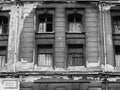 Chomutov, Czech republic - July 16, 2019: abandoned historical house in centre of city
