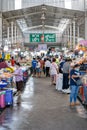 Chonburi Province, Thailand - 25 Sep 2020, Asian Local People walk and shop seafood at the Angsila fish market, the large fresh