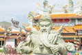 CHONBURI, TH - 5 April 2020 : giant Guan Yu Statue, Kwnao fighter in the history of China, Statue of the goddess of integrity of