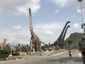 Mock-up of Brachiosaurus in dinosaur valley of Nong Nooch Tropical Botanical Garden in Thailand.