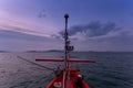 CHONBURI THAILAND - JANUARY 14 2018: fisherman work and travel by fisherman boat with fishing rod and fisherman gears on JANUARY 1