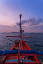 CHONBURI THAILAND - JANUARY 14 2018: fisherman work and travel by fisherman boat with fishing rod and fisherman gears on JANUARY 1