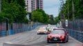 Safety car on racetrack in Bangsaen Grand Prix 2018 near Bangsaen beach in Thailand Royalty Free Stock Photo