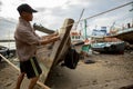 CHONBURI THAILAND - JUNE14,2018 : thai senior carpenter man work