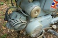 Two stroke engine of circa mid 1960 classic and vintage Yamaha motorcycle from Japan