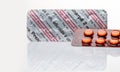 CHONBURI, THAILAND-MAY 4, 2023: Prenarpil 2 mg tablet pills in brown blister pack. Clonazepam used to treat seizures, panic