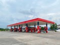 A truck refueling at Caltex gas station Royalty Free Stock Photo