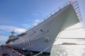 Chonburi ,Thailand-September 21,2013:HTMS Chakri Naruebet is biggest in Thai Military Battleship at Chonburi ,Thailand Royalty Free Stock Photo