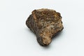 Chondrite Meteorite isolated on white background.