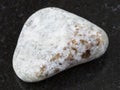 chondrodite in tumbled calcite stone on dark