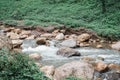 Chong Lom waterfall landscape.Travel destination at Khun Dan Prakan Chon Dam Nakhon Nayok Thailand