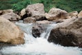 Chong Lom waterfall landscape.Travel destination at Khun Dan Prakan Chon Dam Nakhon Nayok Thailand is popular tourists enjoy the b