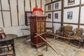 CHONGQING, CHINA - AUGUST 17, 2018: Sedan chair in an old building in Ciqikou Ancient Town, Chi