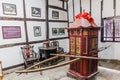 CHONGQING, CHINA - AUGUST 17, 2018: Sedan chair in an old building in Ciqikou Ancient Town, Chi