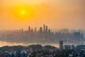 Chongqing, China downtown city skyline over the Yangtze River Royalty Free Stock Photo