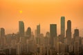 Chongqing, China downtown city skyline over the Yangtze River Royalty Free Stock Photo