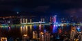 Chongqing, China - July 22, 2019: Urban skyline and skyscrapers of Chongqing in China