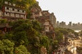 Hongya Cave interior traditional Chinese style walking and shopping area area in Chongqing, China.