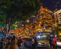 Hongya Cave in Chongqing at night