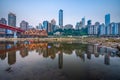 Chongqing, China skyline on the Jialing River Royalty Free Stock Photo