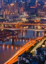 Chongqing City Night Light Royalty Free Stock Photo