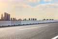 Chongqing city skyline and empty asphalt road Royalty Free Stock Photo