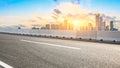 Chongqing city skyline and empty asphalt road Royalty Free Stock Photo