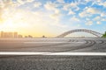 Chongqing city skyline and empty asphalt road Royalty Free Stock Photo