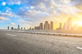 Chongqing city skyline and empty asphalt road Royalty Free Stock Photo