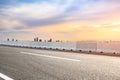 Chongqing city skyline and empty asphalt road Royalty Free Stock Photo