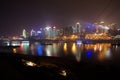 Chongqing city skyline at night Royalty Free Stock Photo