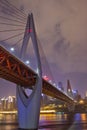 Chongqing DongShuiMen Yangtze River Bridge at Night